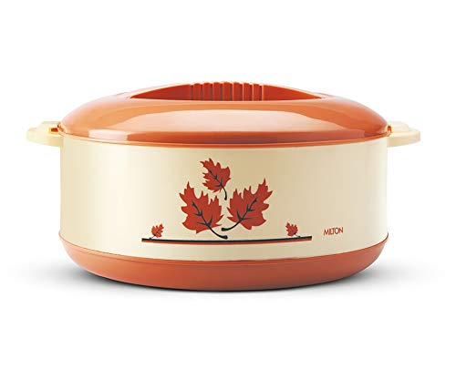 MILTON Orchid 2500 Inner Steel Casserole, 2360 ml, Light Brown | PU Insulated | BPA Free | Odour Proof | Food Grade | Easy to Carry | Easy to Store | Ideal for Chapatti | Roti | Curd Maker