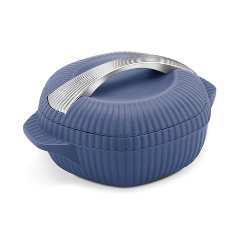 MILTON Oyster 1500 PU Insulated Casserole, 1275 ml, Royal Blue, BPA Free, Food Grade, Hot and Cold, Easy to Carry, Easy to Store, Chapati, Roti, Curd Maker
